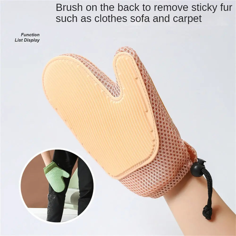 Cat Hair Glove Pet Fur Remover Glove Dog Grooming Glove Brush For Shedding Pet Hair Remover Mitt Cleaner Grooming Glove null