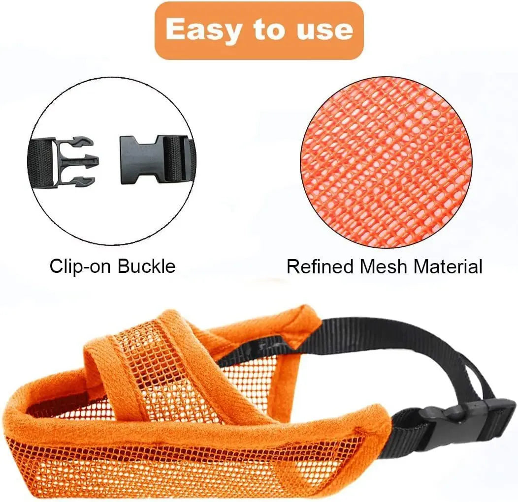 Breathable Mesh Muzzle For Dogs Anti-bite Anti-barking Anti-eating Anti-barking For Large Medium And Small Dogs null