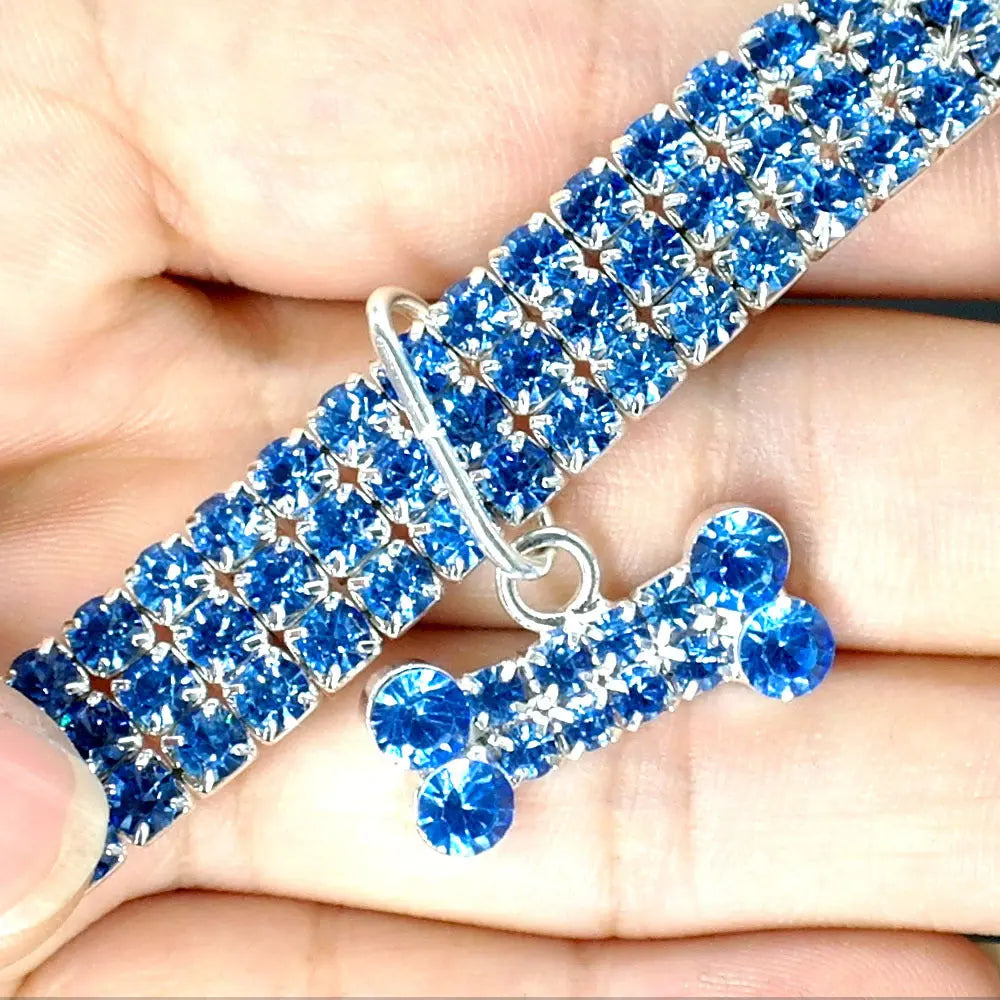 Bling Rhinestone Dog Collar Crystal Puppy Chihuahua Pet Dog Collars Leash For Small Medium Dogs Cats null